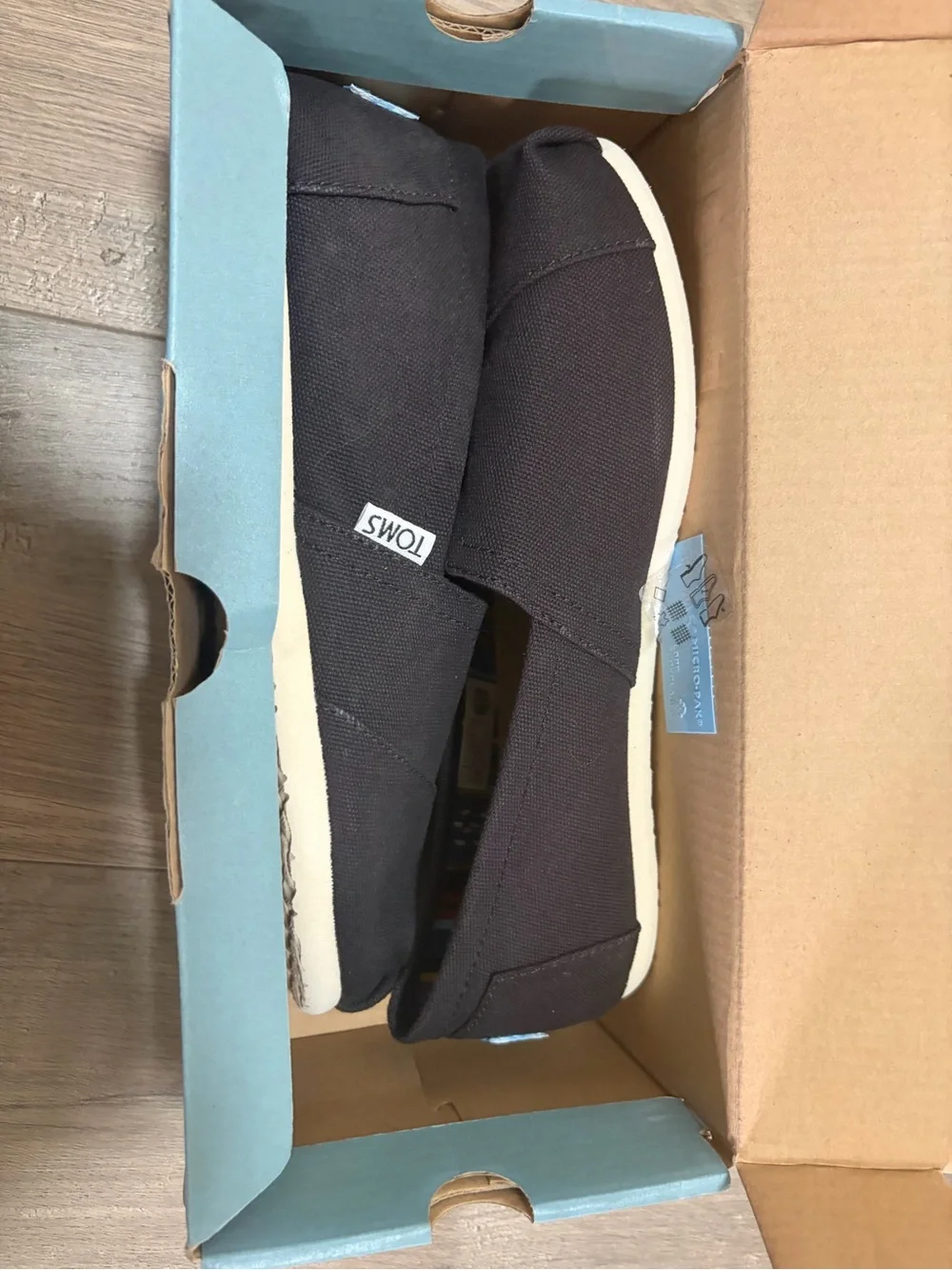 Toms Black Slip-On Espadrille Flats